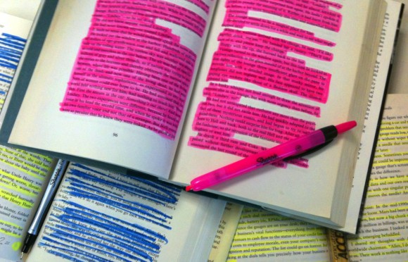 Highlighting whilst studying has been shown to be an ineffective study technique, especially when students tend to highlight the entire text.